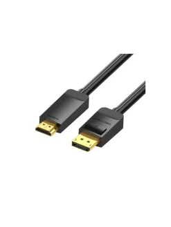 Wisam® Tablets, Konsolen & Elektronisches Spielzeug<DisplayPort 1.2 auf HDMI 1.4 Kabel - HDMI Adapter 2m, 4K 30Hz (Schwarz)