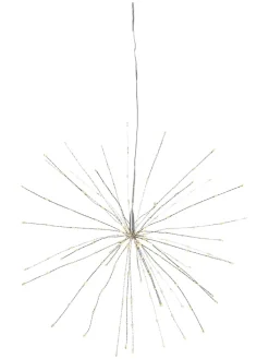 STAR Trading Lichterketten & Deko-Leuchten<3D-LED-Hängestern "Firework" in Silber - (H)45 cm