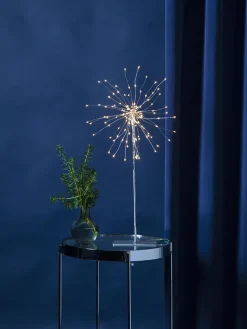 STAR Trading Lichterketten & Deko-Leuchten<3D-LED-Standstern "Firework" in Silber - (H)50 cm