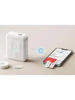 Niimbot Tablets, Konsolen & Elektronisches Spielzeug<D110M Tragbarer Bluetooth-Etikettendrucker Weiß
