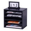 relaxdays Büro- & Schulbedarf<Dokumentenablage in Schwarz - (B)35,5 x (H)33 x (T)25 cm