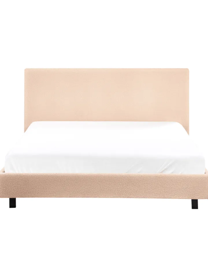 Beliani Betten & Matratzen<Doppelbett ALBI in Beige/Schwarz - (W) 155 x (H) 94 x (L) 211 cm