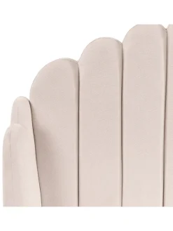 Beliani Betten & Matratzen<Doppelbett AMBILLOU in Beige/Gold - (W) 157 x (H) 126 x (L) 214 cm