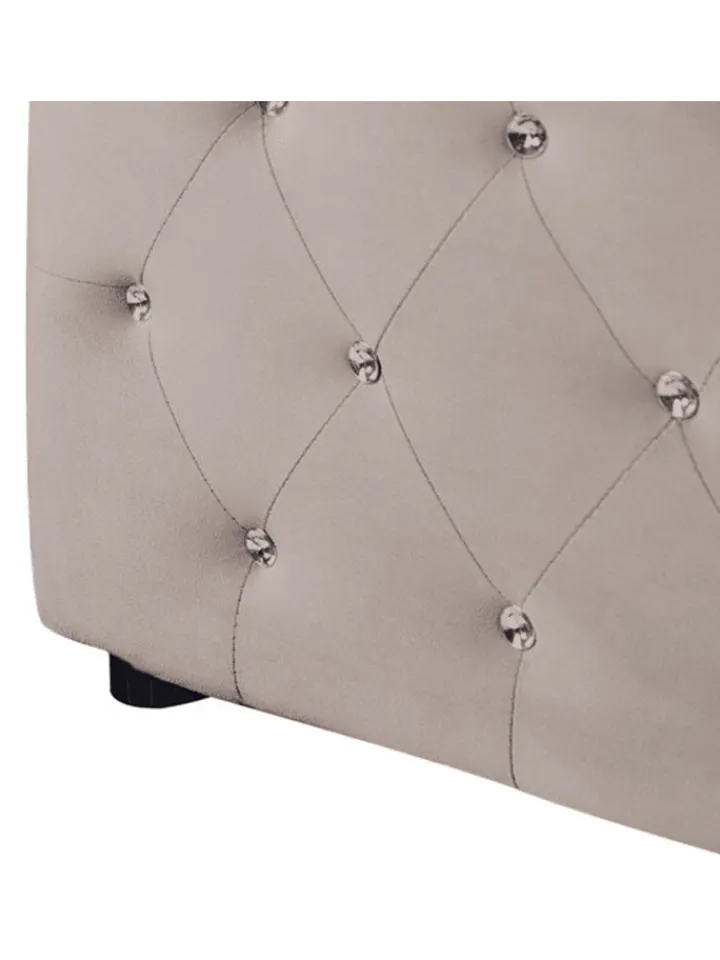 Beliani Betten & Matratzen<Doppelbett AMIENS in Beige - (W) 191 x (H) 109 x (L) 217 cm