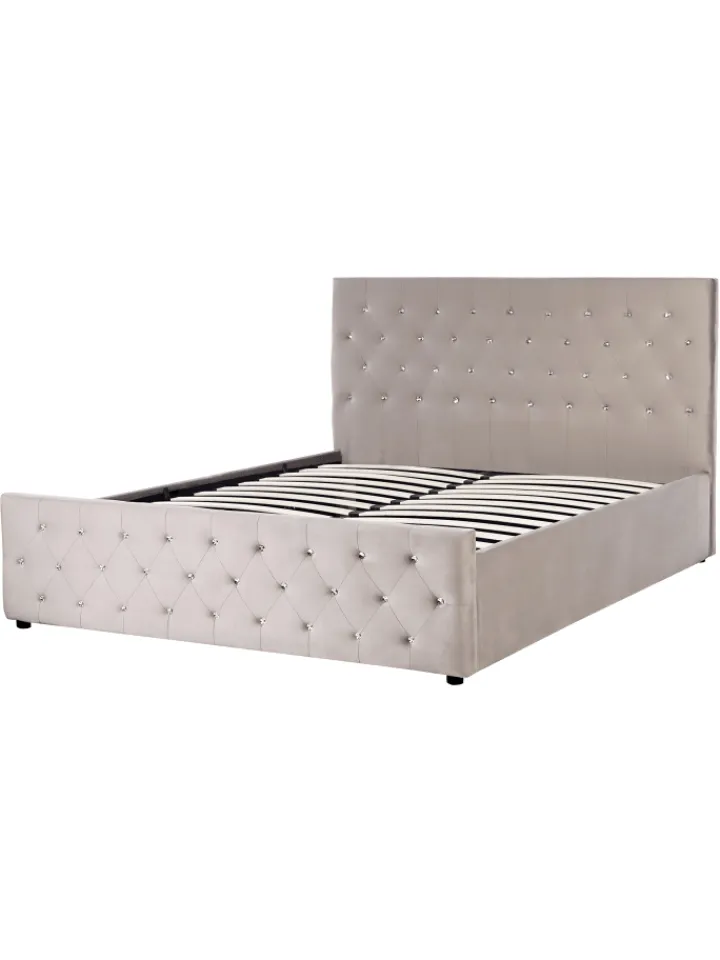 Beliani Betten & Matratzen<Doppelbett AMIENS in Beige - (W) 171 x (H) 109 x (L) 217 cm