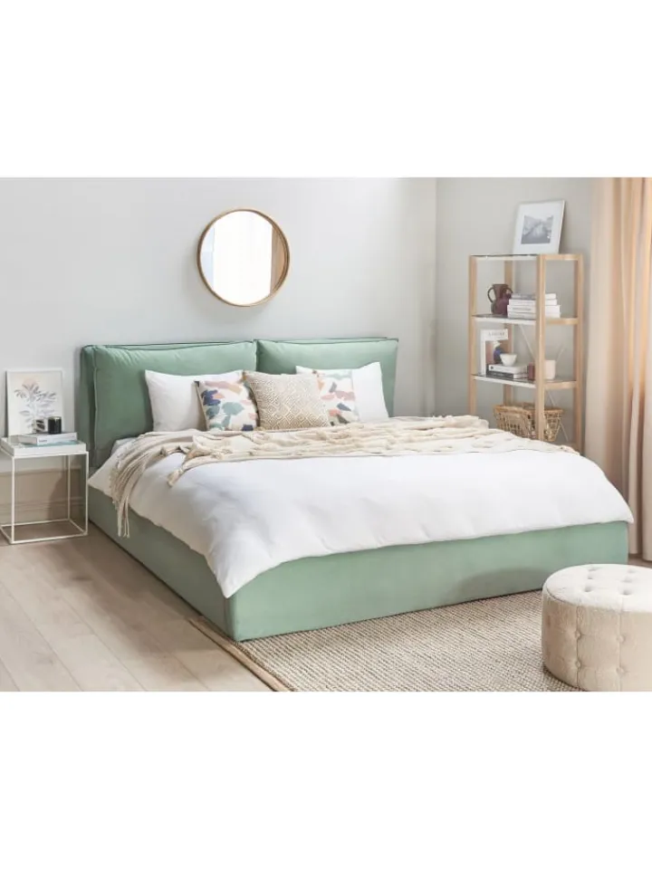 Beliani Betten & Matratzen<Doppelbett BAJONNA in Grün - (W) 204 x (H) 102 x (L) 235 cm