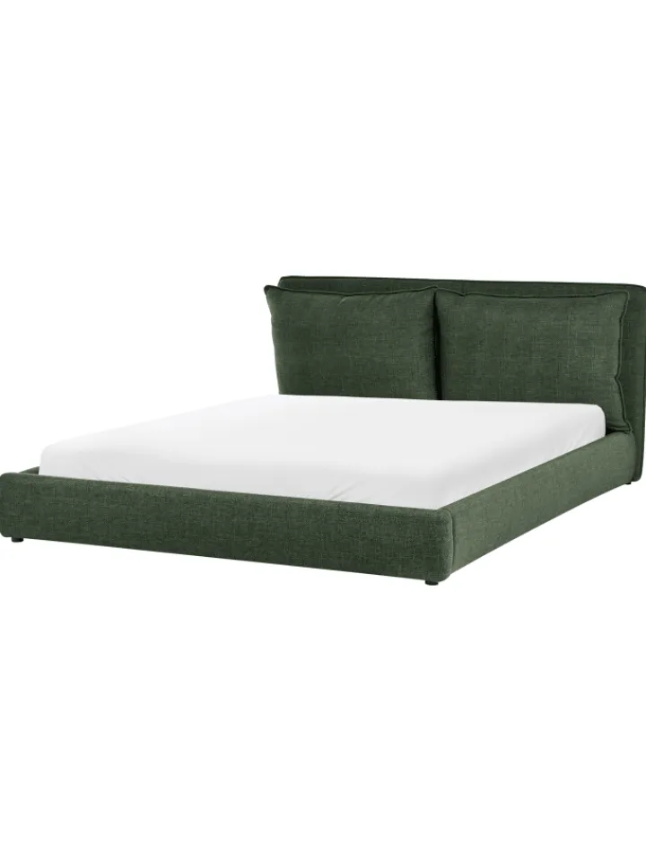 Beliani Betten & Matratzen<Doppelbett BAJONNA in Grün/Schwarz - (W) 200 x (H) 94 x (L) 235 cm