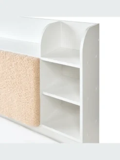 Beliani Betten & Matratzen<Doppelbett BIZOU in Weiß/Beige - (W) 168 x (H) 110 x (L) 227 cm