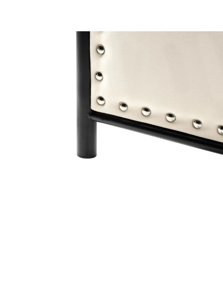 Beliani Betten & Matratzen<Doppelbett BREUILLET in Schwarz/Beige - (W) 165 x (H) 95 x (L) 207 cm