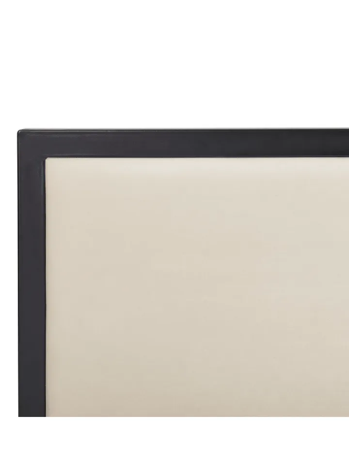 Beliani Betten & Matratzen<Doppelbett CLAMART in Schwarz/Beige - (W) 187 x (H) 85 x (L) 210 cm