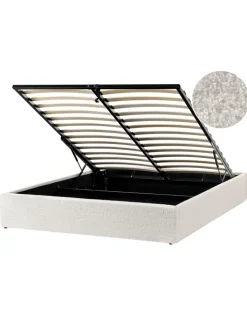 Beliani Betten & Matratzen<Doppelbett DINAN in Weiß - (W) 167 x (H) 31 x (L) 214 cm