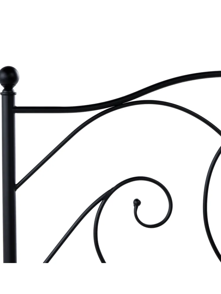 Beliani Betten & Matratzen<Doppelbett DINARD in Schwarz - (W) 127 x (H) 118 x (L) 208 cm