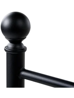 Beliani Betten & Matratzen<Doppelbett DINARD in Schwarz - (W) 127 x (H) 118 x (L) 208 cm