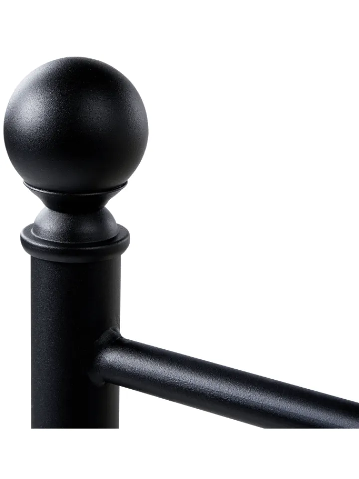 Beliani Betten & Matratzen<Doppelbett DINARD in Schwarz - (W) 127 x (H) 118 x (L) 208 cm