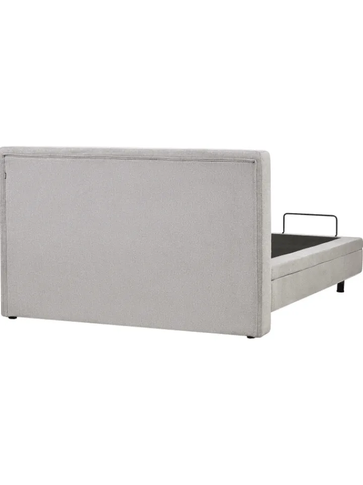 Beliani Betten & Matratzen<Doppelbett DUKE in Grau/Schwarz - (W) 161 x (H) 102 x (L) 216 cm