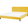 Beliani Betten & Matratzen<Doppelbett FITOU in Gelb/Braun - (W) 190 x (H) 87 x (L) 214 cm