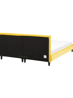 Beliani Betten & Matratzen<Doppelbett FITOU in Gelb/Braun - (W) 190 x (H) 87 x (L) 214 cm
