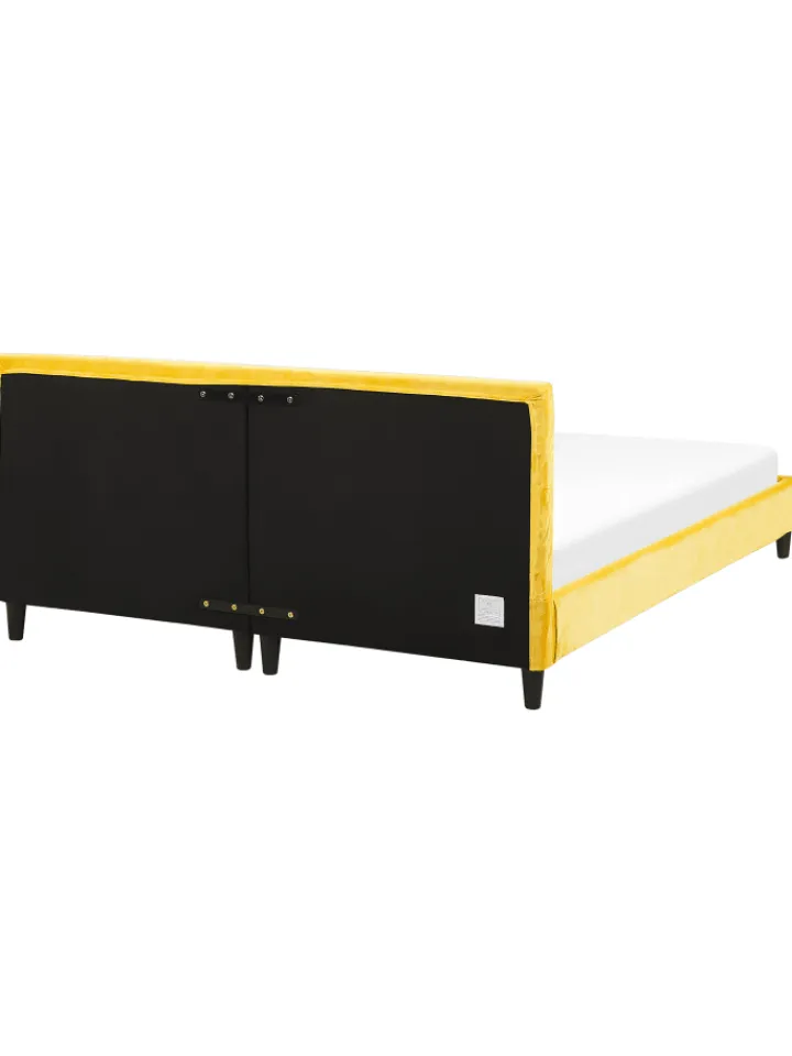 Beliani Betten & Matratzen<Doppelbett FITOU in Gelb/Braun - (W) 190 x (H) 87 x (L) 214 cm