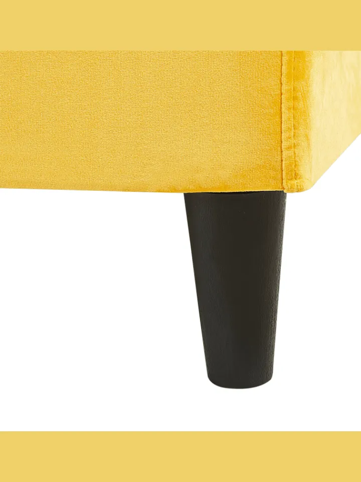Beliani Betten & Matratzen<Doppelbett FITOU in Gelb/Braun - (W) 190 x (H) 87 x (L) 214 cm