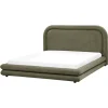 Beliani Betten & Matratzen<Doppelbett LAVARDENS in Grün/Schwarz - (W) 181 x (H) 107 x (L) 222 cm
