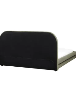 Beliani Betten & Matratzen<Doppelbett LAVARDENS in Grün/Schwarz - (W) 181 x (H) 107 x (L) 222 cm