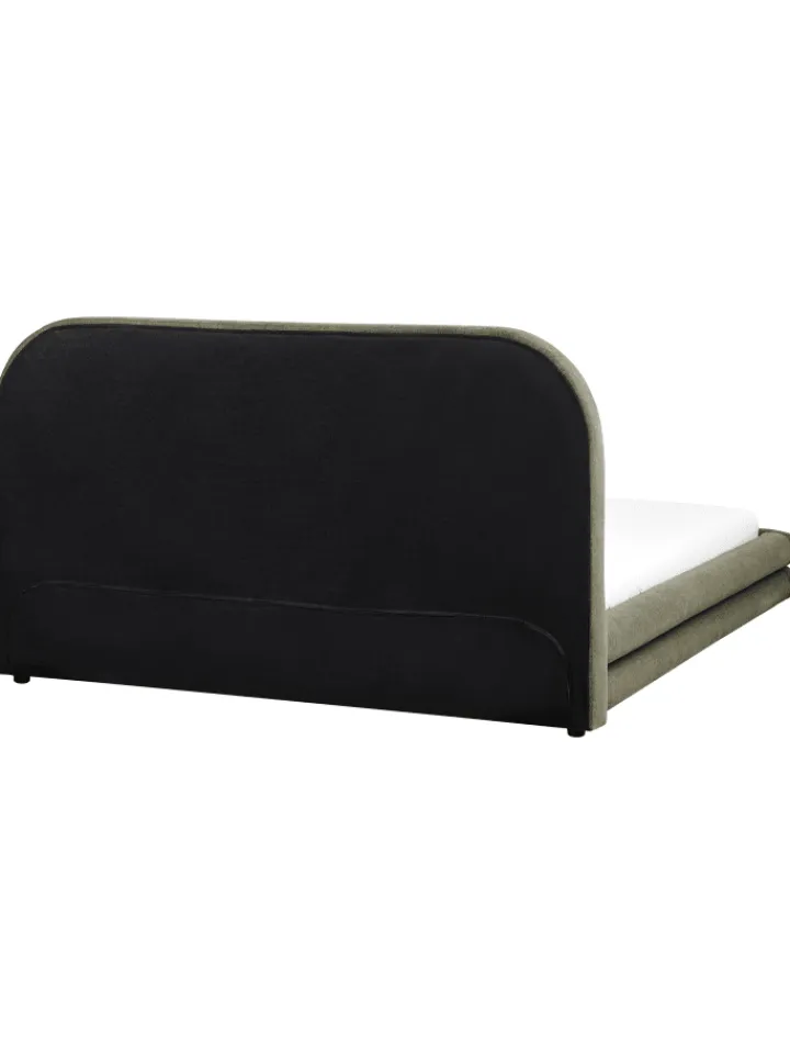Beliani Betten & Matratzen<Doppelbett LAVARDENS in Grün/Schwarz - (W) 181 x (H) 107 x (L) 222 cm