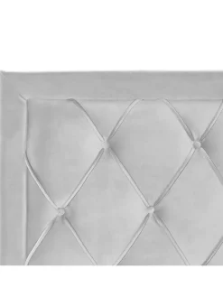Beliani Betten & Matratzen<Doppelbett LIEVIN in Grau - (W) 165 x (H) 122 x (L) 217 cm