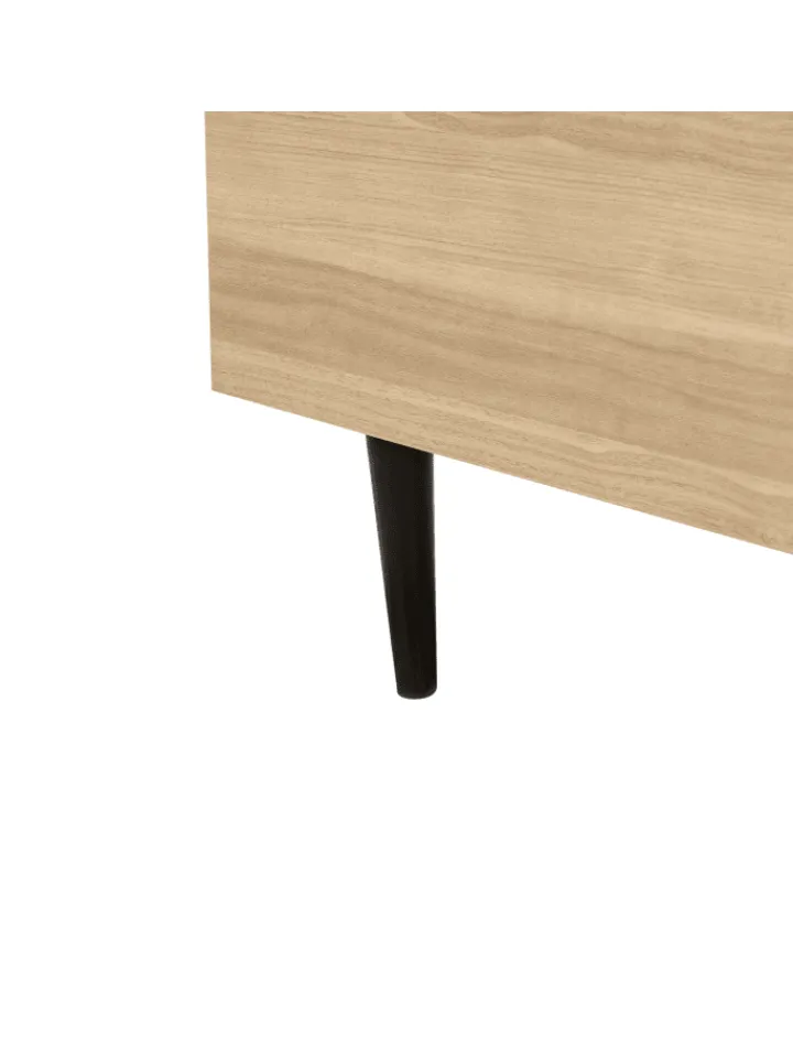Beliani Betten & Matratzen<Doppelbett LIMANTON in Beige/Schwarz/Braun - (W) 181 x (H) 118 x (L) 215 cm
