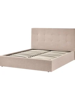 Beliani Betten & Matratzen<Doppelbett LORIENT in Beige - (W) 177 x (H) 112 x (L) 216 cm