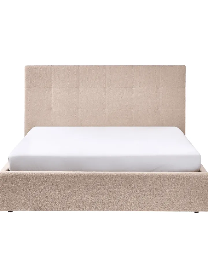 Beliani Betten & Matratzen<Doppelbett LORIENT in Beige - (W) 177 x (H) 112 x (L) 216 cm