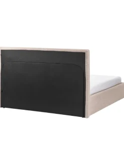 Beliani Betten & Matratzen<Doppelbett LORIENT in Beige - (W) 177 x (H) 112 x (L) 216 cm