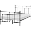 Beliani Betten & Matratzen<Doppelbett LYNX in Schwarz - (W) 121 x (H) 110 x (L) 209 cm