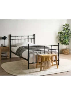 Beliani Betten & Matratzen<Doppelbett LYNX in Schwarz - (W) 121 x (H) 110 x (L) 209 cm