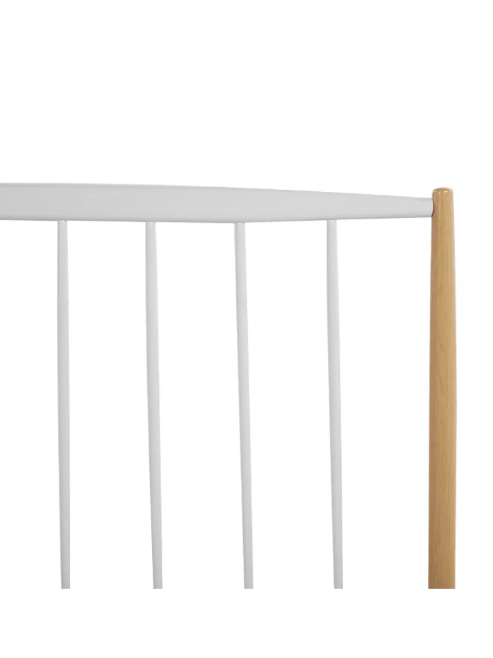 Beliani Betten & Matratzen<Doppelbett MAURS in Weiß/Braun - (W) 167 x (H) 100 x (L) 209 cm