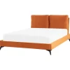Beliani Betten & Matratzen<Doppelbett MELLE in Orange/Schwarz - (W) 156 x (H) 95 x (L) 233 cm