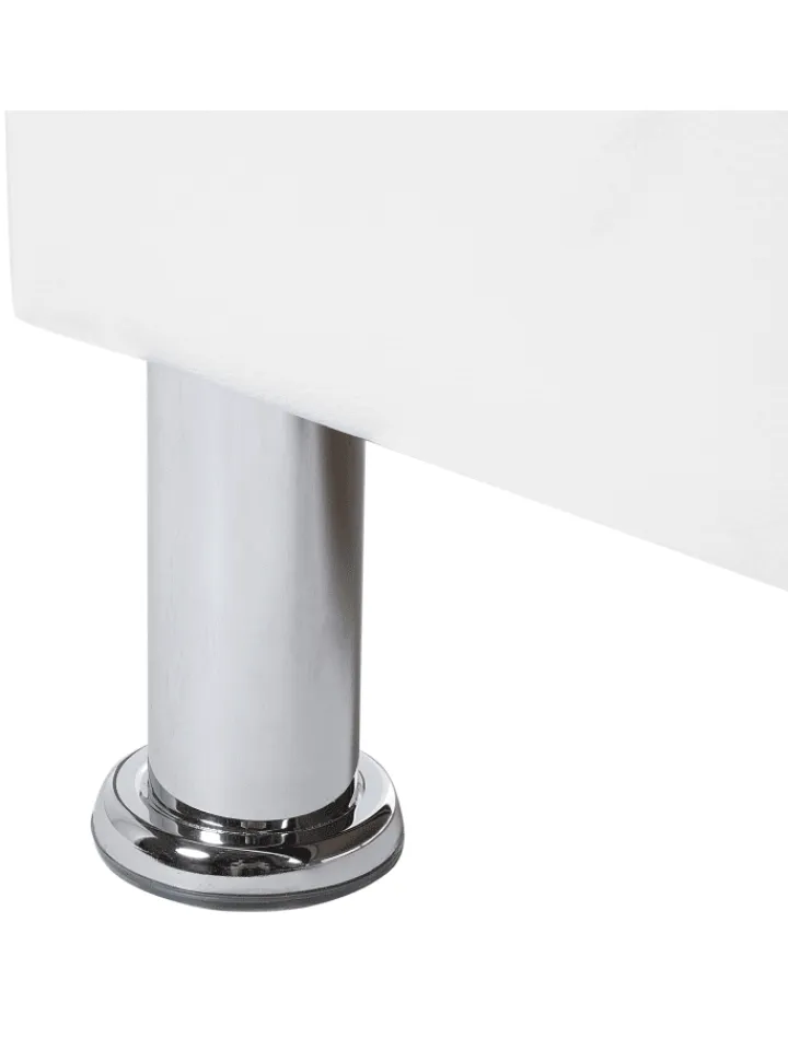 Beliani Betten & Matratzen<Doppelbett METZ in Weiß/Silber - (W) 185 x (H) 92 x (L) 214 cm