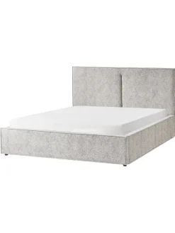 Beliani Betten & Matratzen<Doppelbett MOISSAC in Schwarz/Weiß - (W) 177 x (H) 108 x (L) 224 cm