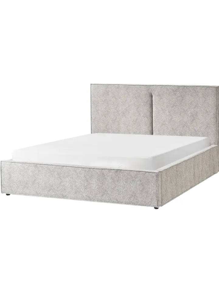 Beliani Betten & Matratzen<Doppelbett MOISSAC in Schwarz/Weiß - (W) 177 x (H) 108 x (L) 224 cm