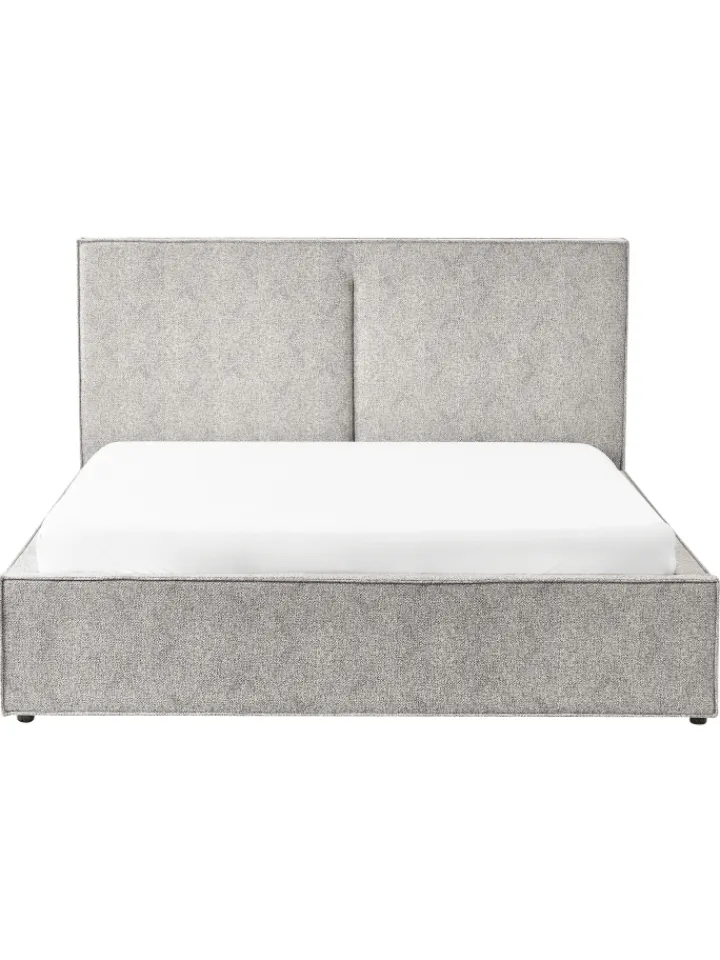 Beliani Betten & Matratzen<Doppelbett MOISSAC in Schwarz/Weiß - (W) 177 x (H) 108 x (L) 224 cm