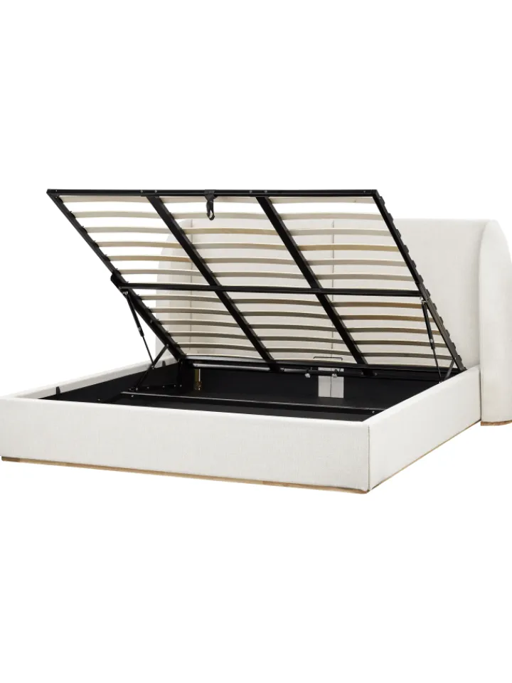 Beliani Betten & Matratzen<Doppelbett MONESTIER in Weiß - (W) 224 x (H) 115 x (L) 220 cm