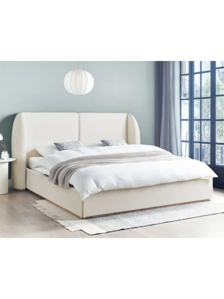 Beliani Betten & Matratzen<Doppelbett MONESTIER in Weiß - (W) 224 x (H) 115 x (L) 220 cm
