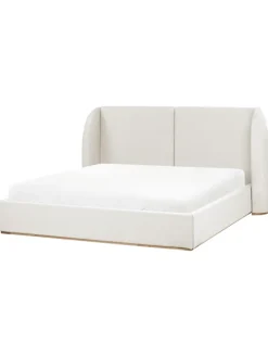Beliani Betten & Matratzen<Doppelbett MONESTIER in Weiß - (W) 224 x (H) 115 x (L) 220 cm