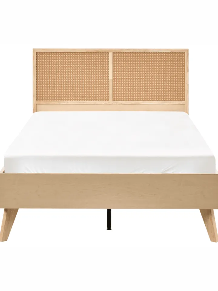 Beliani Betten & Matratzen<Doppelbett MONPAZIER in Braun - (W) 125 x (H) 99 x (L) 208 cm