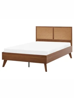 Beliani Betten & Matratzen<Doppelbett MONPAZIER in Braun - (W) 125 x (H) 99 x (L) 208 cm