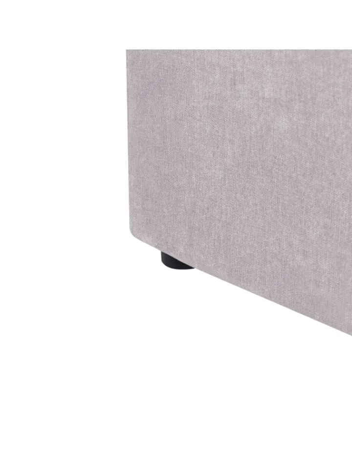 Beliani Betten & Matratzen<Doppelbett NANTERRE in Beige/Grau - (W) 147 x (H) 104 x (L) 215 cm