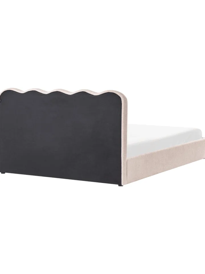 Beliani Betten & Matratzen<Doppelbett NANTERRE in Beige - (W) 187 x (H) 104 x (L) 215 cm