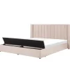 Beliani Betten & Matratzen<Doppelbett NOYERS in Rosa - (W) 210 x (H) 132 x (L) 247 cm