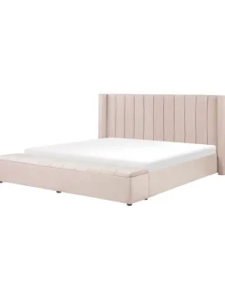 Beliani Betten & Matratzen<Doppelbett NOYERS in Rosa - (W) 210 x (H) 132 x (L) 247 cm