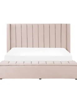 Beliani Betten & Matratzen<Doppelbett NOYERS in Rosa - (W) 210 x (H) 132 x (L) 247 cm