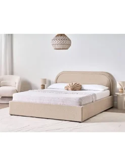 Beliani Betten & Matratzen<Doppelbett QUILLIEN in Beige - (W) 172 x (H) 91 x (L) 217 cm